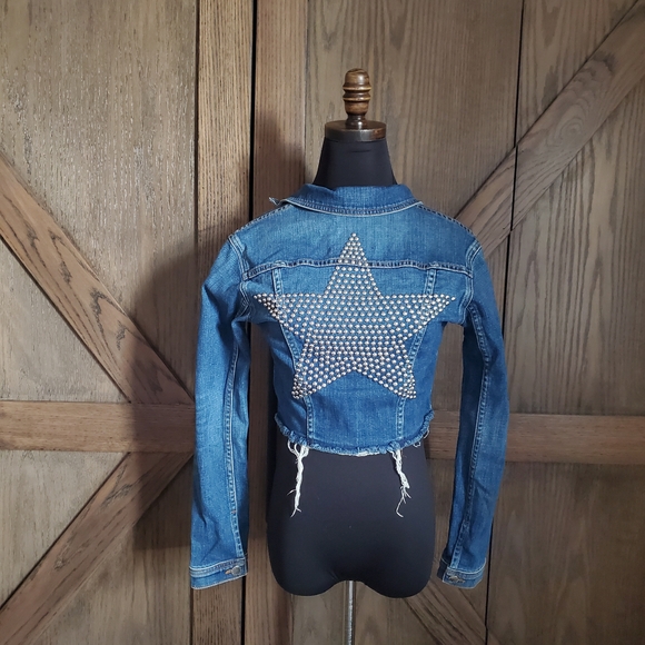 L'AGENCE Jackets & Blazers - L'AGENCE Blue Denim Star Jean Jacket